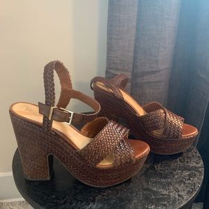 LAST CALL! MAKE AN OFFER! Schutz Wedges, 9.5, 5 inch heel. Worn once